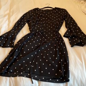 Black and white polka dot timeless dress